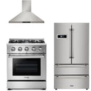 Thor Kitchen Appliance Package - 30 in. Gas Range, Refrigerator & Range Hood - HRH-HRG3080U-3607