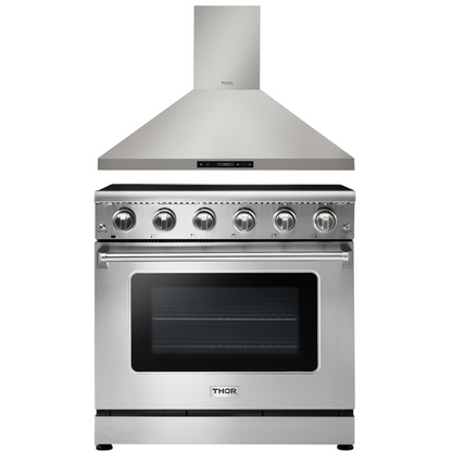 Thor Kitchen Appliance Package 36 in. Electric Range, 36 in. Range Hood