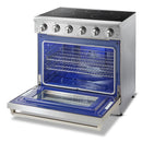 Thor Kitchen Appliance Package - 36 in. Electric Range, Range Hood, Refrigerator, Dishwasher 