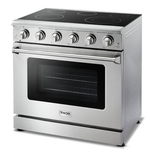 Thor Kitchen Appliance Package - 36 in. Electric Range, Refrigerator, Dishwasher