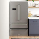 Thor Kitchen Appliance Package - 36 in. Gas Burner/Electric Oven Range, Microwave Drawer, Refrigerator, Dishwasher