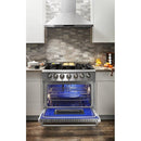 Thor Kitchen Appliance Package - 36 in. Gas Burner/Electric Oven Range & Ice Maker Package - TIM-HRD3606U-1501
