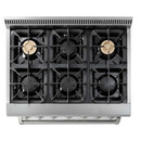 Thor Kitchen Appliance Package - 36 in. Gas Burner/Electric Oven Range, Wine Cooler, Dishwasher, Refrigerator - HWC-HRD3606U-2405U