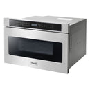 Thor Kitchen Appliance Package - 36 in. Gas Range, Range Hood, Refrigerator, Microwave Drawer - TMD-LRG3601U-2401