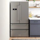 Thor Kitchen Appliance Package - 36 in. Gas Range, Range Hood, Refrigerator, Wine Cooler - HRH-LRG3601U-WC24