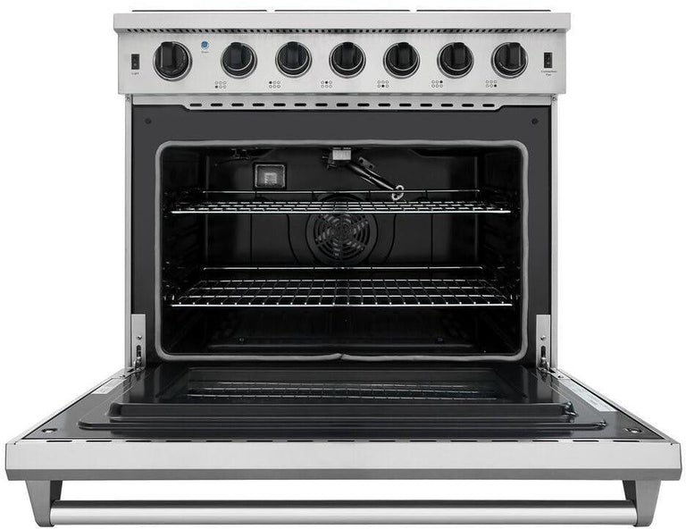 Thor Kitchen Appliance Package - 36 in. Gas Range, Refrigerator, Microwave Drawer - TMD-LRG3601U - MyBBQDirect