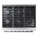 Thor Kitchen Appliance Package - 36 in. Natural Gas Range, Range Hood, Microwave Drawer