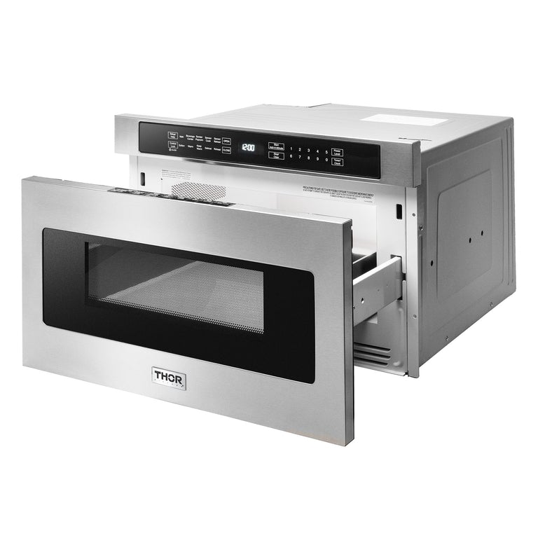 Thor Kitchen Appliance Package - 48 in. Gas Burner, Electric Oven Range and Microwave Drawer - TMD-HRD4803U-2401 - MyBBQDirect