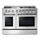 Thor Kitchen Appliance Package - 48 in. Gas Burner, Electric Oven Range and Microwave Drawer - TMD-HRD4803U-2401 - MyBBQDirect