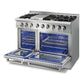 Thor Kitchen Appliance Package - 48 in. Gas Burner, Electric Oven Range and Microwave Drawer - TMD-HRD4803U-2401 - MyBBQDirect