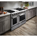 Thor Kitchen Appliance Package - 48 in. Gas Burner, Electric Oven Range and Microwave Drawer - TMD-HRD4803U-2401