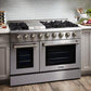 Thor Kitchen Appliance Package - 48 in. Gas Burner, Electric Oven Range and Microwave Drawer - TMD-HRD4803U-2401 - MyBBQDirect