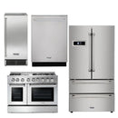 Thor Kitchen Appliance Package - 48 in. Gas Burner/Electric Oven Range, Ice Maker, Refrigerator, Dishwasher - TIM-HRD4803U-TIM-HRD4803U-3601F