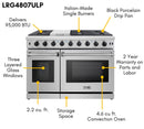Thor Kitchen Appliance Package - 48 in. Gas Range, Range Hood, Double Drawer Refrigerator, Dishwasher - TRF-LRG4807U-601F