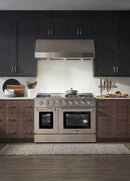 Thor Kitchen Appliance Package - 48 in. Gas Range, Range Hood, Refrigerator - TRH-LRG4807U-4805