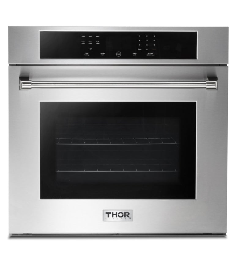 Thor Kitchen Appliance Package - 48 in. Gas Range, Range Hood, Wall Oven, Refrigerator - HEW-LRG4807U-3001 - MyBBQDirect
