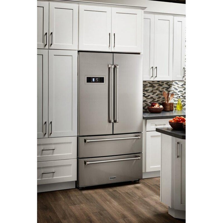 Thor Kitchen Appliance Package - 48 in. Gas Range, Wine Cooler, Refrigerator - TWC-LRG4807U-1501 - MyBBQDirect