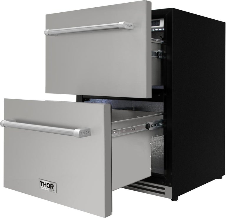 Thor Kitchen Appliance Package Professional 48 in. Gas Oven Range, Refrigerator & Double Drawer Refrigerator - TRF-HRG4808U-2401U - MyBBQDirect