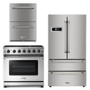 Thor Kitchen Appliance Package Professional 48 in. Gas Oven Range, Refrigerator & Double Drawer Refrigerator - TRF-HRG4808U-2401U