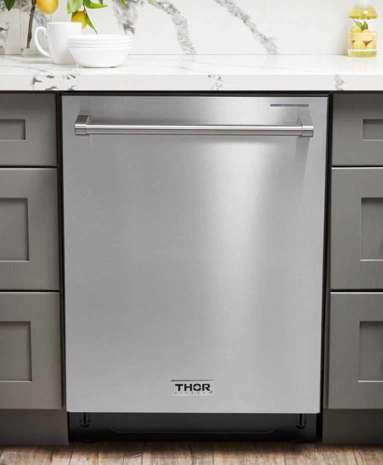 Thor Kitchen Appliance Package - Professional 48 in. Gas Range, Dishwasher - HDW-HRG4808U-2401SS - MyBBQDirect
