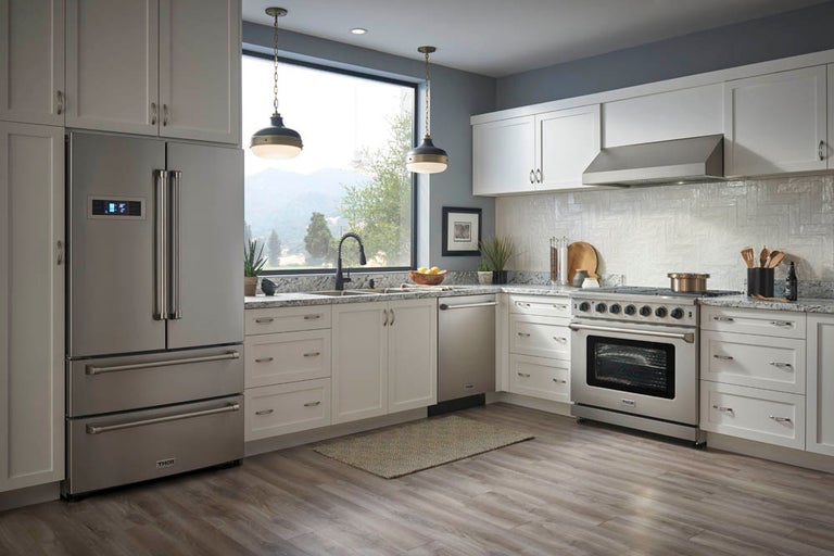 Thor Kitchen Appliance Package - Professional 48 in. Gas Range, Dishwasher - HDW-HRG4808U-2401SS - MyBBQDirect