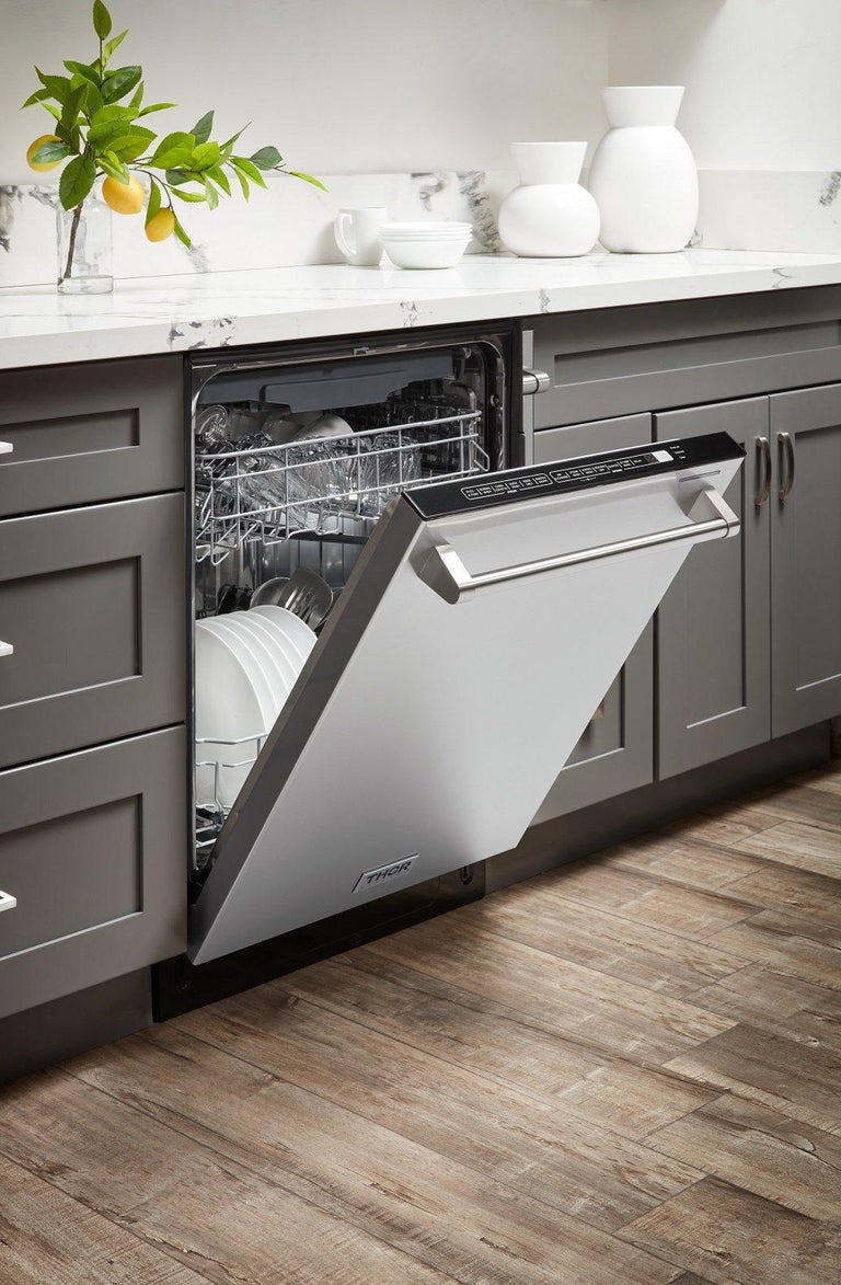 Thor Kitchen Appliance Package - Professional 48 in. Gas Range, Dishwasher - HDW-HRG4808U-2401SS - MyBBQDirect