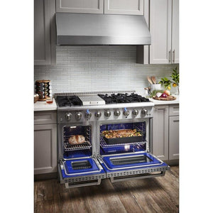 Thor Kitchen Appliance Package - Professional 48 in. Gas Range, Dishwasher - HDW-HRG4808U-2401SS - MyBBQDirect