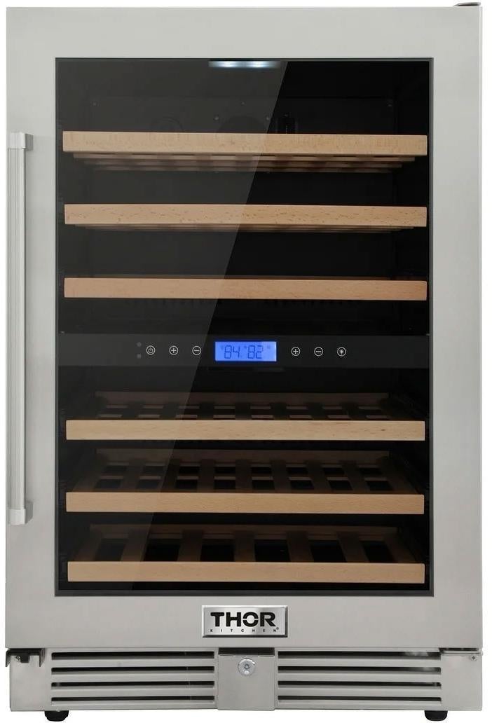 Thor Kitchen Appliance Package - Professional 48 in. Gas Range, Wine Cooler - TWC-HRG4808U-DO - MyBBQDirect