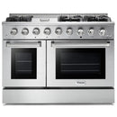 Thor Kitchen Appliance Professional 48 in. Gas Burner/Gas Oven Range, Range Hood, Refrigerator & Microwave Drawer Package - TMD-HRG4808U-2401