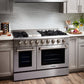 Thor Kitchen Appliance Professional 48 in. Gas Burner/Gas Oven Range, Refrigerator & Range Hood Package - TRH-HRG4808U-4806 - MyBBQDirect