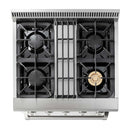 Thor Kitchen Package - 30 in. Gas Burner/Electric Oven Range, Range Hood, Microwave Drawer, Refrigerator, Dishwasher 