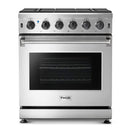 Thor Kitchen Package - 30 in. Gas Range, Range Hood, Microwave Drawer, Refrigerator, Dishwasher