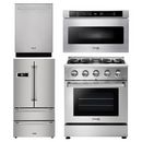 Thor Kitchen Package - 30 in. Professional Gas Range, Microwave Drawer, Refrigerator, Dishwasher