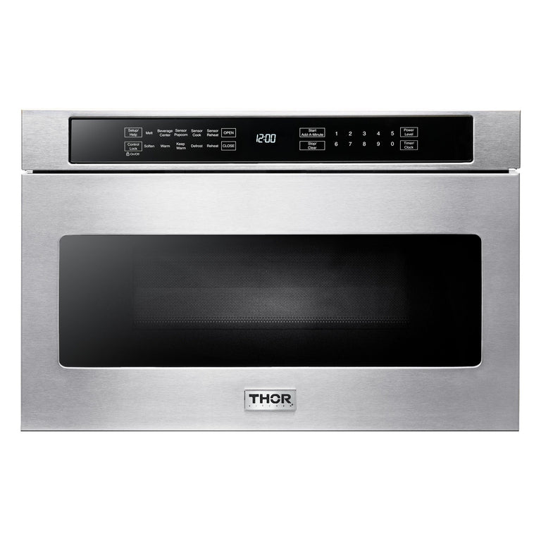 Thor Kitchen Package - 30 in. Professional Natural Gas Range, Range Hood, Microwave Drawer