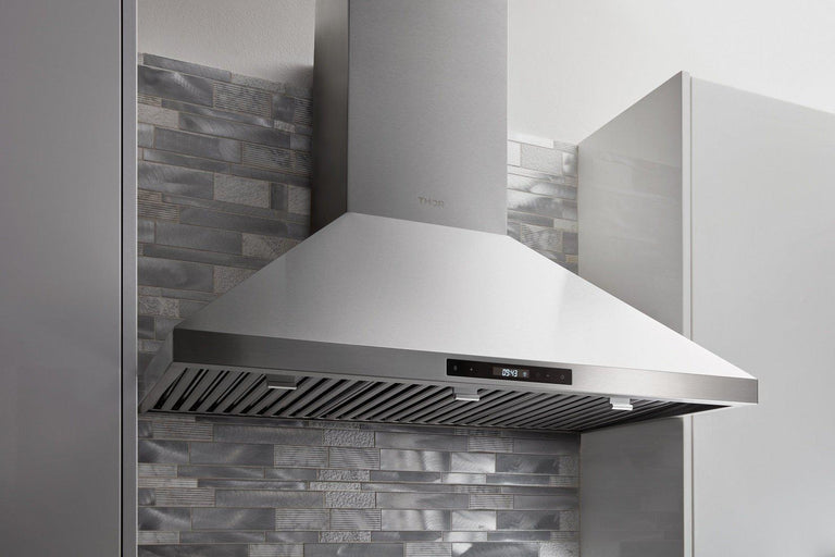 Thor Kitchen Package - 36 in. Gas Range, Range Hood, Microwave Drawer