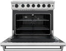 Thor Kitchen Package - 36 in. Gas Range, Range Hood, Microwave Drawer, Refrigerator, Dishwasher