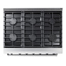 Thor Kitchen Package - 36 in. Gas Range, Range Hood, Microwave Drawer, Refrigerator, Dishwasher