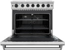 Thor Kitchen Package - 36 in. Gas Range, Range Hood, Microwave Drawer, Refrigerator, Dishwasher, Wine Cooler