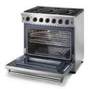 Thor Kitchen Package - 36 in. Natural Gas Range, Microwave Drawer, Refrigerator, Dishwasher 