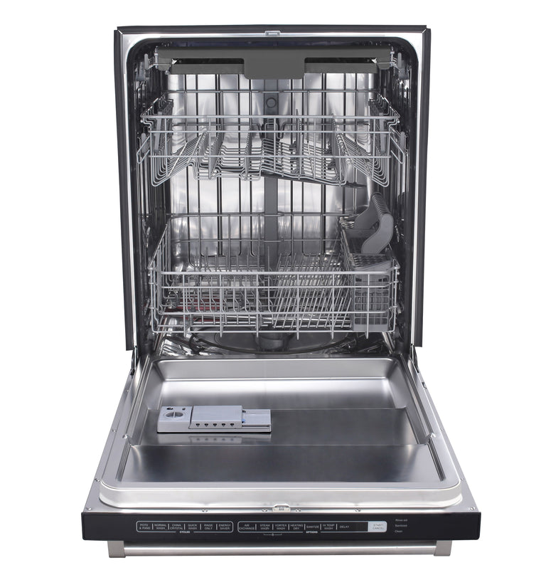 Thor Kitchen Package - 36 in. Natural Gas Range, Range Hood, Microwave Drawer, Refrigerator, Dishwasher, Wine Cooler