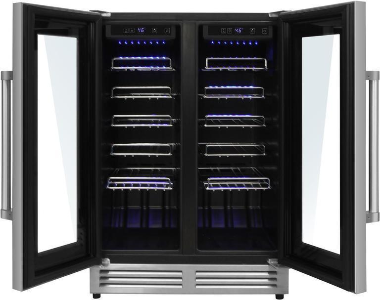 Thor Kitchen Package - 36 in. Natural Gas Range, Range Hood, Microwave Drawer, Refrigerator, Dishwasher, Wine Cooler