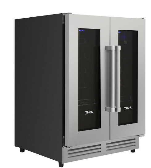 Thor Kitchen Package - 48 in. Gas Range, Range Hood, Refrigerator, Dishwasher, Wine Cooler, Microwave