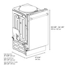 ZLINE 18 in. Compact Panel Ready Top Control Dishwasher with Stainless Steel Tub, 54dBa (DW7714-18) - MyBBQDirect