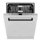 ZLINE 36 in. Autograph Edition Kitchen Package with Stainless Steel Dual Fuel Range, Range Hood and Dishwasher with Matte Black Accents (3AKP-RARHDWM36-MB) - MyBBQDirect