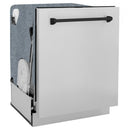 ZLINE 36 in. Autograph Edition Kitchen Package with Stainless Steel Dual Fuel Range, Range Hood and Dishwasher with Matte Black Accents (3AKP-RARHDWM36-MB) - MyBBQDirect
