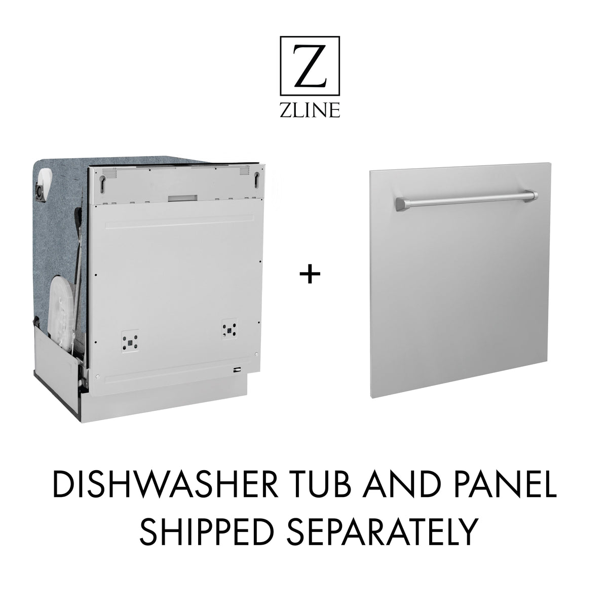 ZLINE Autograph Edition 24 in. 3rd Rack Top Touch Control Tall Tub Dishwasher in Stainless Steel with Accent Handle, 45dBa (DWMTZ-304-24) - MyBBQDirect