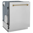 ZLINE 30 in. Autograph Edition Kitchen Package with Stainless Steel Dual Fuel Range and Range Hood with Champagne Bronze Accents (3AKP-RARHDWM30-CB) - MyBBQDirect