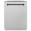 ZLINE Autograph Edition 24 in. 3rd Rack Top Control Tall Tub Dishwasher in Fingerprint Resistant Stainless Steel with Accent Handle, 45dBa (DWMTZ-SN-24) - MyBBQDirect