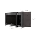 ZLINE 30 in. Recirculating Over the Range Convection Microwave Oven with Traditional Handle and Charcoal Filters in Black Stainless Steel (MWO-OTRCFH-30-BS) - MyBBQDirect