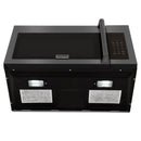 ZLINE 30 in. Recirculating Over the Range Convection Microwave Oven with Traditional Handle and Charcoal Filters in Black Stainless Steel (MWO-OTRCFH-30-BS) - MyBBQDirect